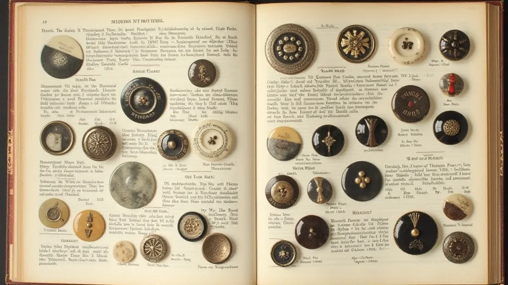 Page from an antique button catalog