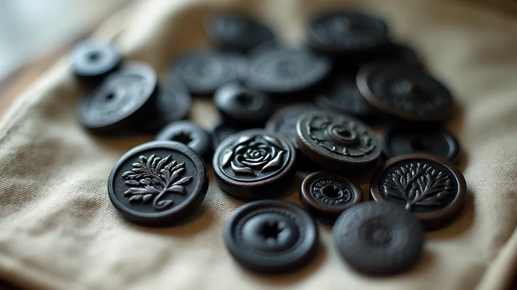 Antique jet button collection