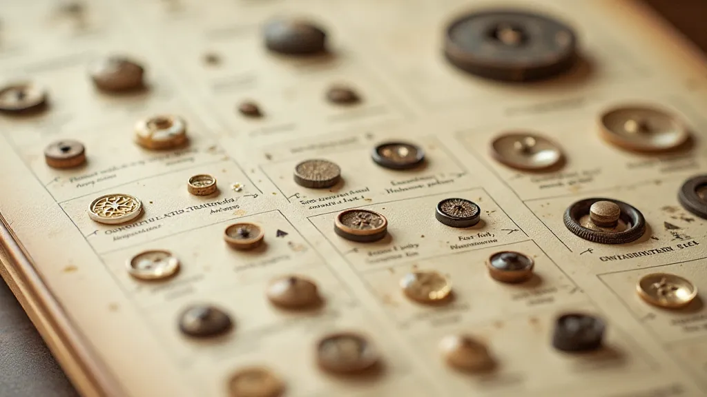 Page from a Victorian button catalog