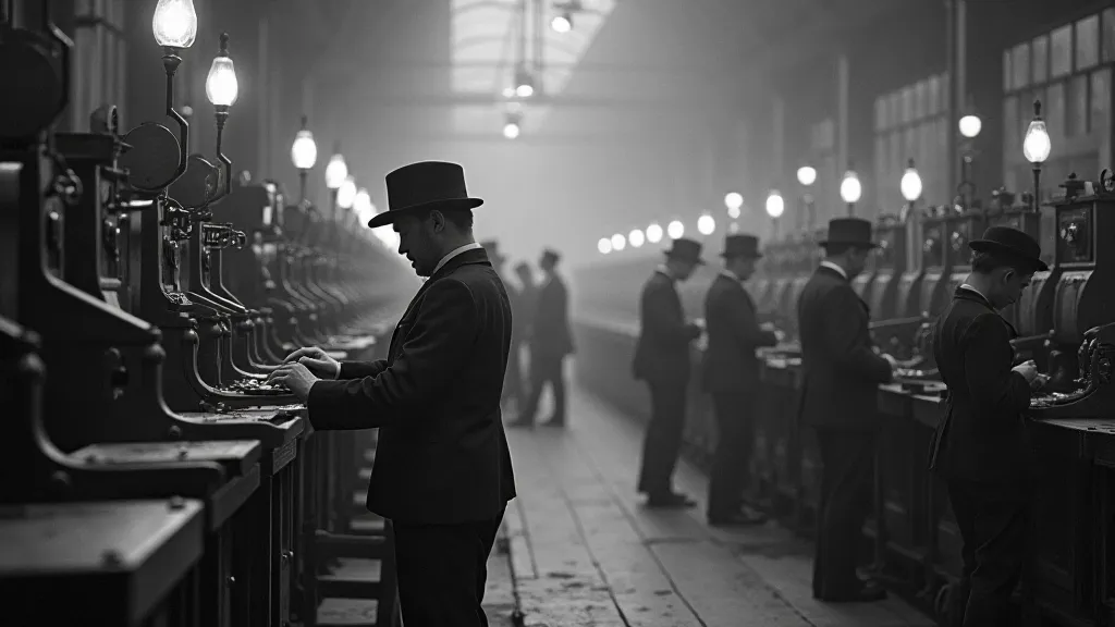 Victorian button factory workers