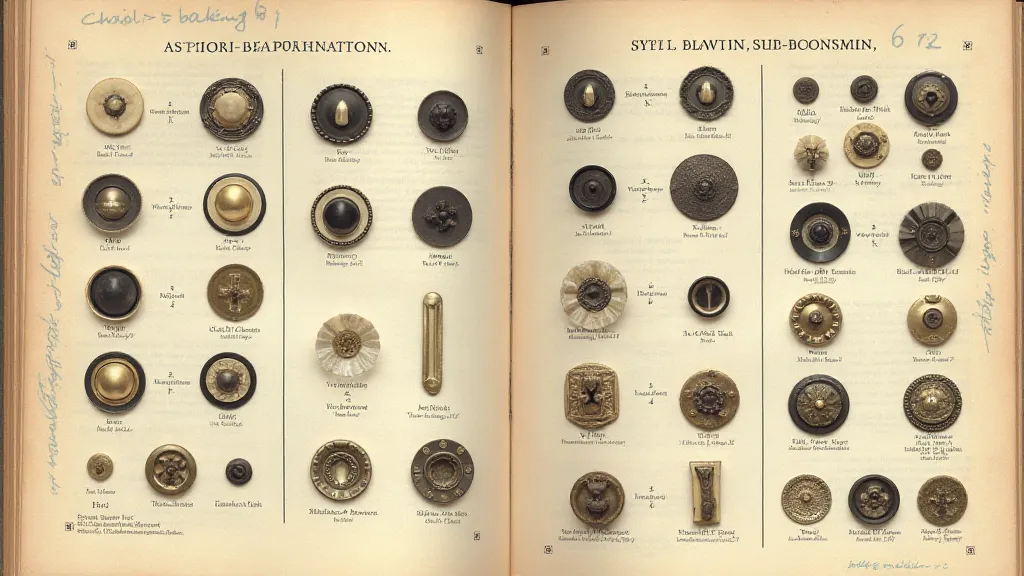 Page from a Victorian button catalog