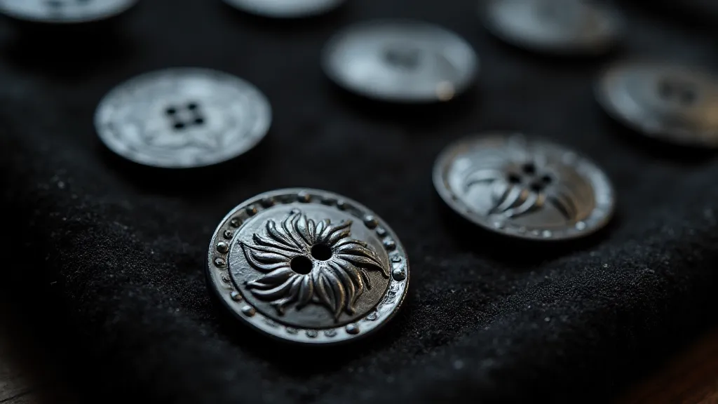Close-up of vulcanite buttons